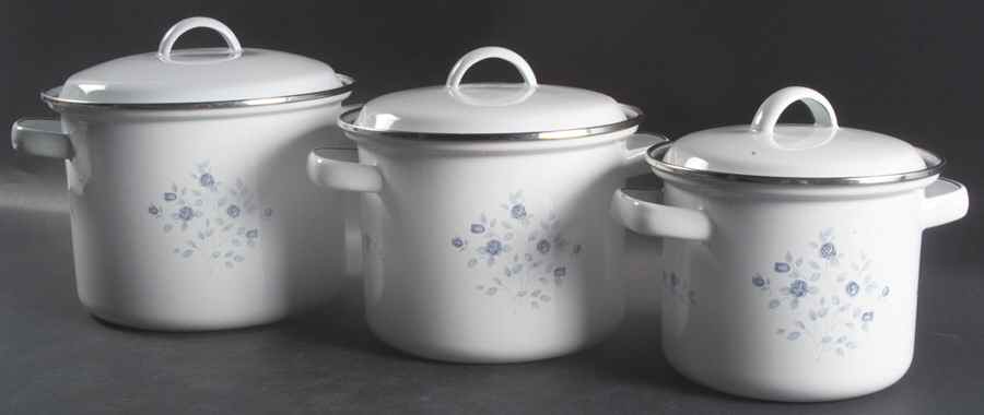 Poetry Glossy 6 Pc Metal Stockpot Set (1.5, 2.5 & 3.5 Quarts) by Pfaltzgraff-1