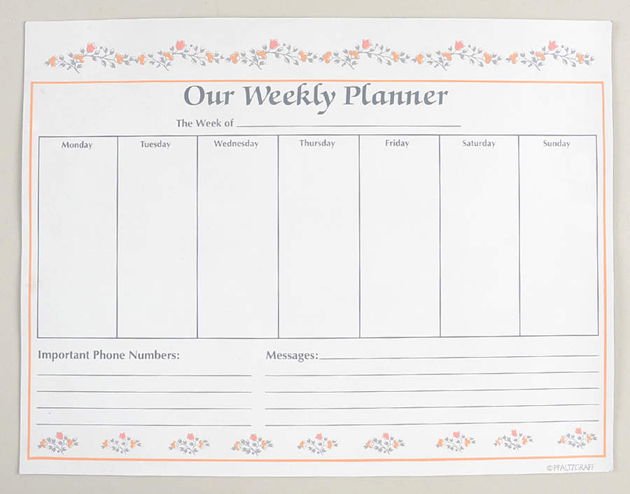 Remembrance Weekly Planner Magnet by Pfaltzgraff-1