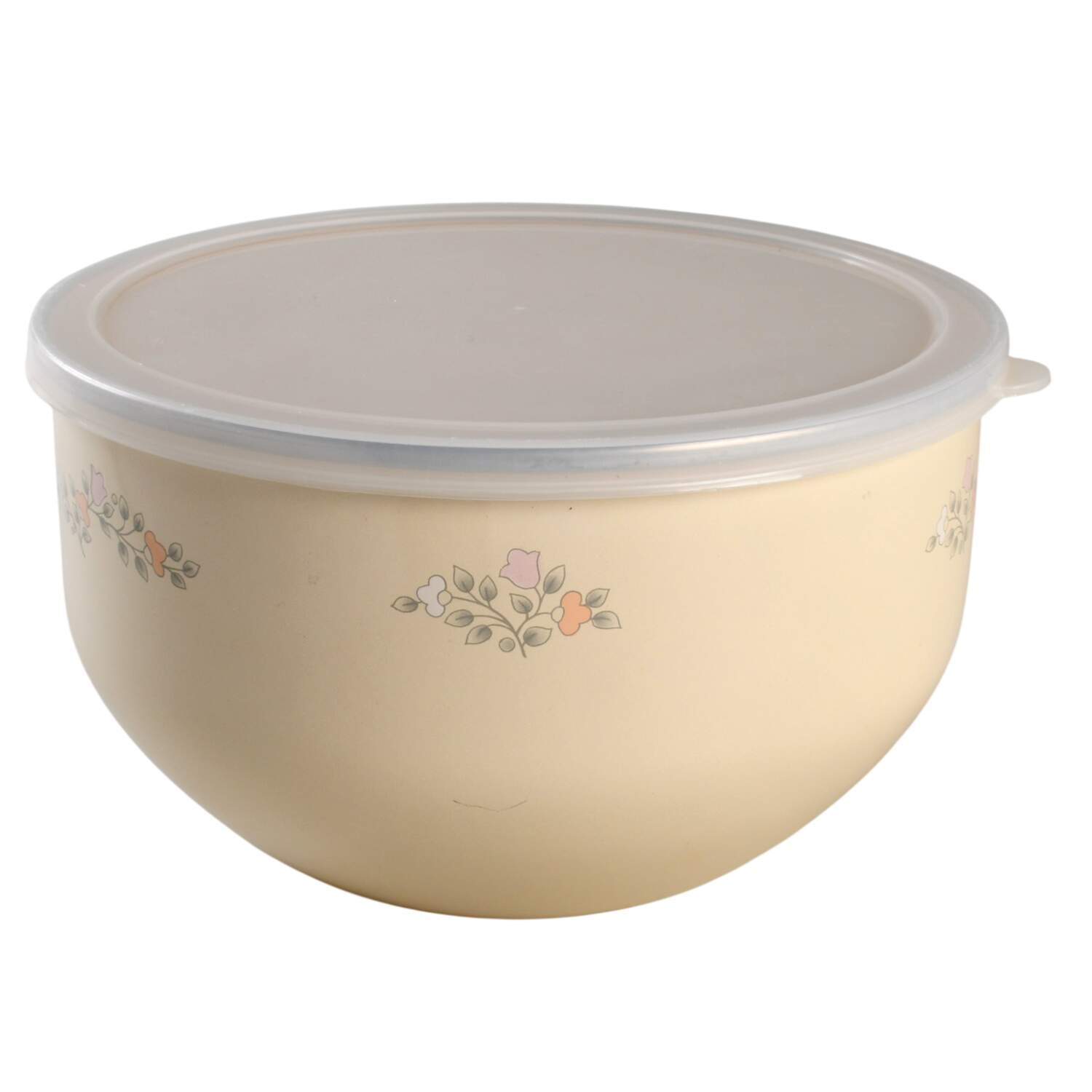 Remembrance 7 3/4" Metal Bowl W/Plastic Lid by Pfaltzgraff-1