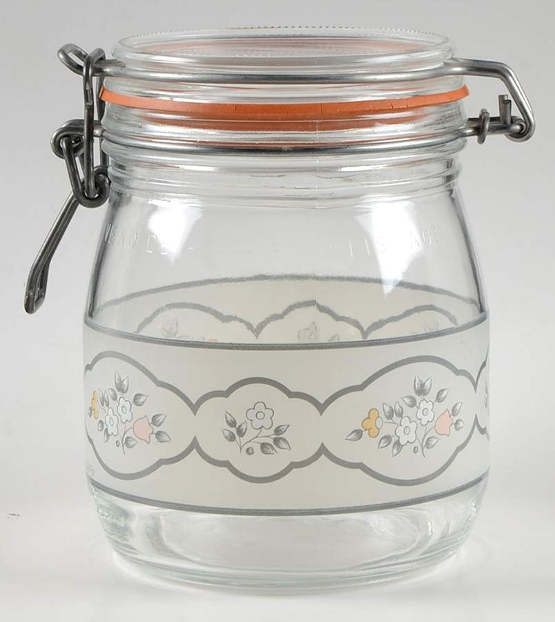 Remembrance 5" Glassware Canister with Hinged Lid by Pfaltzgraff-1