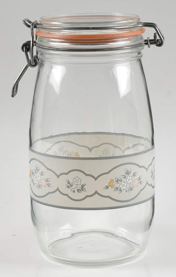 Remembrance 8" Glassware Canister with Hinged Lid by Pfaltzgraff-1
