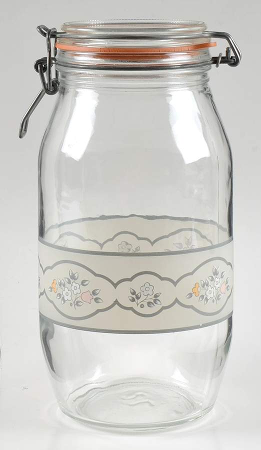Remembrance 5" Glassware Canister with Hinged Lid by Pfaltzgraff-1