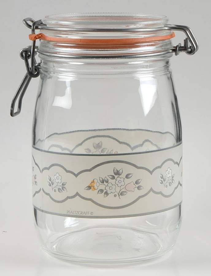 Remembrance 6" Glassware Canister with Hinged Lid by Pfaltzgraff-1