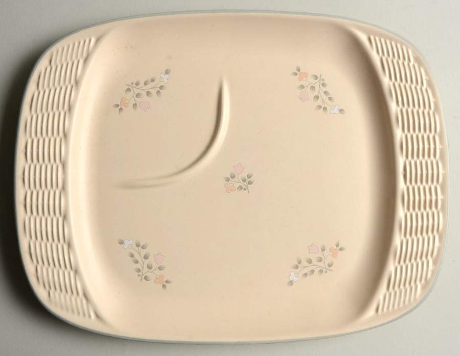 Remembrance Rectangular Basketweave Snack Tray by Pfaltzgraff-1