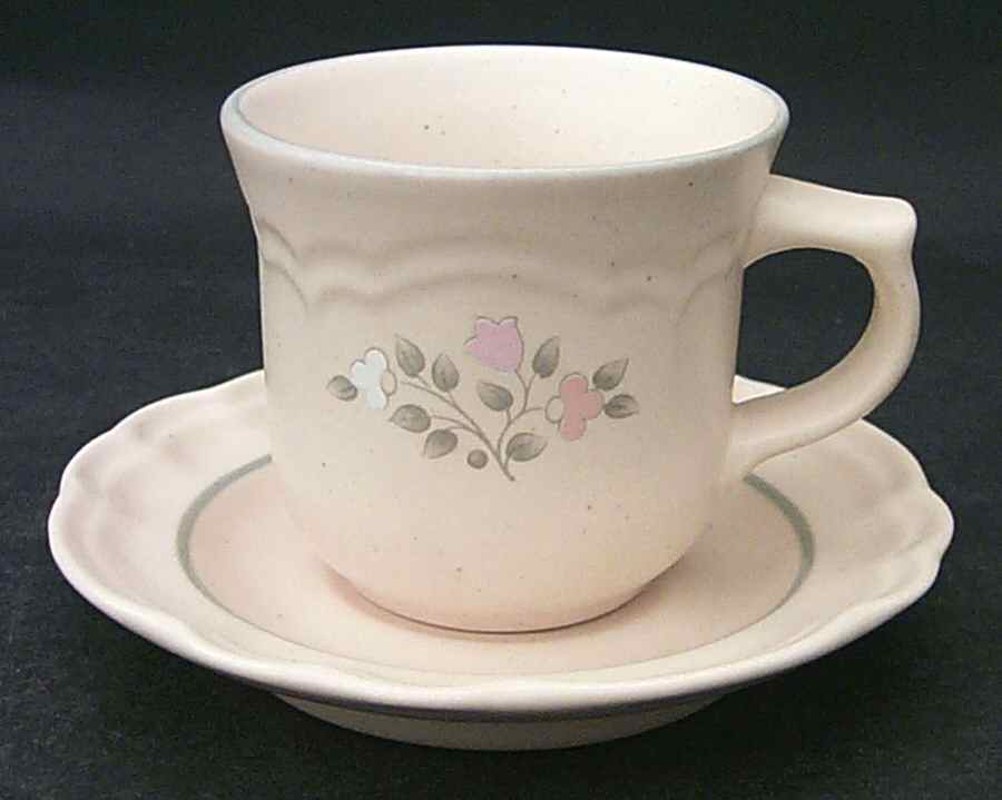 Remembrance Flat Demitasse Cup & Saucer Set by Pfaltzgraff-1