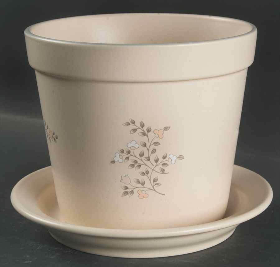 Remembrance 6" Flower Pot & Underplate by Pfaltzgraff-1