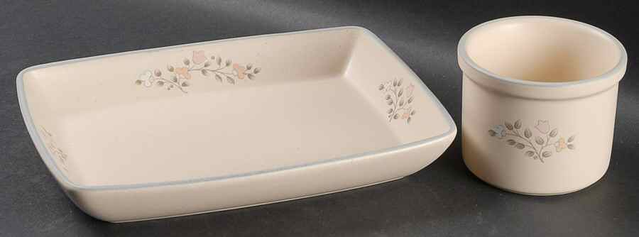 Remembrance Individual Dipper Set (Bowl and Tray) by Pfaltzgraff-1