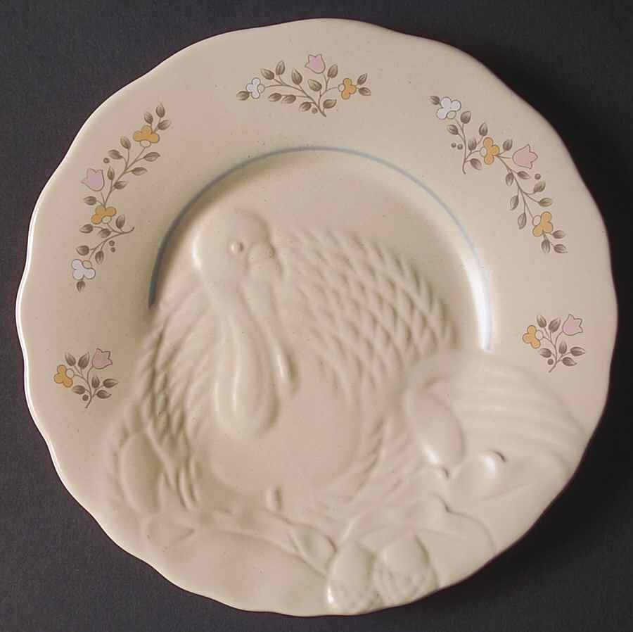 Remembrance Turkey Embossed Buffet Plate by Pfaltzgraff-1