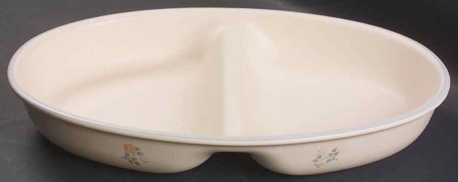 Remembrance 12" Oval Divided Vegetable Bowl by Pfaltzgraff-1