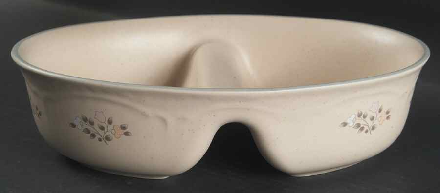Remembrance 10" Oval Divided Vegetable Bowl by Pfaltzgraff-1