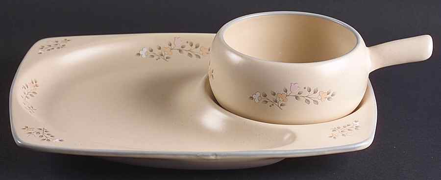 Remembrance Snack Set with 11" (SNTR11) Tray & Stick Handle Soup (SOH) by Pfaltzgraff-1