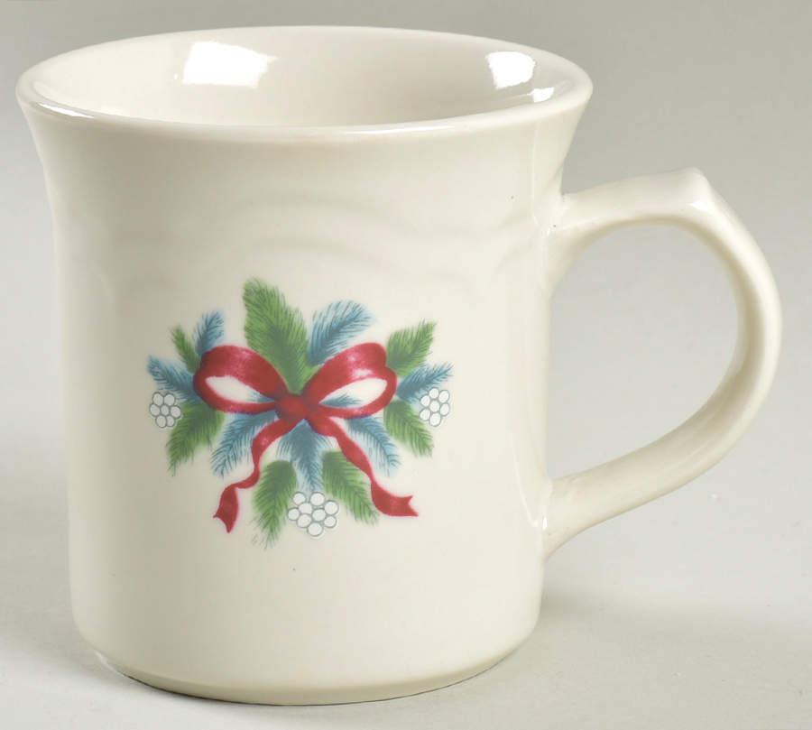 Red Ribbons Mug by Pfaltzgraff-1