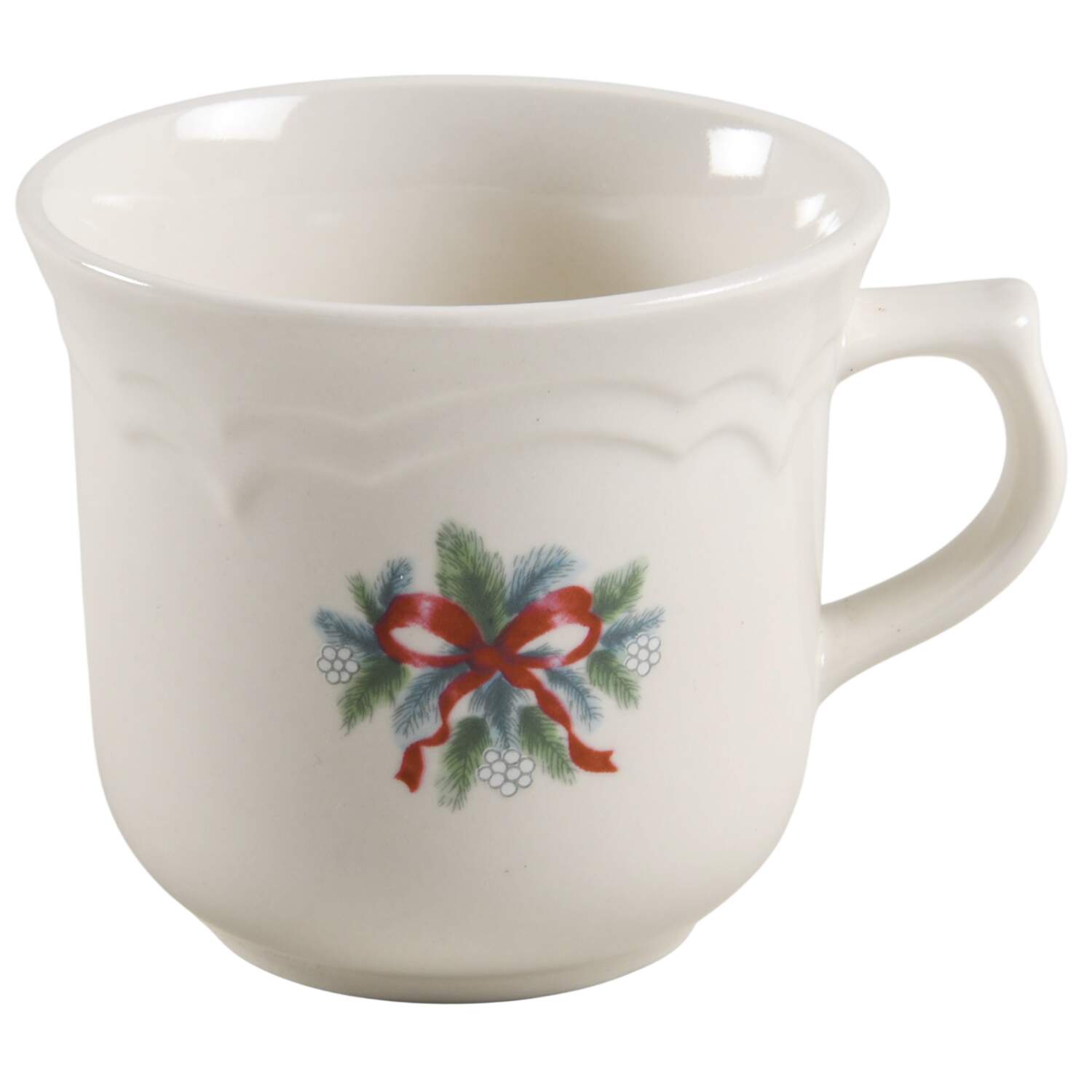Red Ribbons Flat Cup by Pfaltzgraff-1