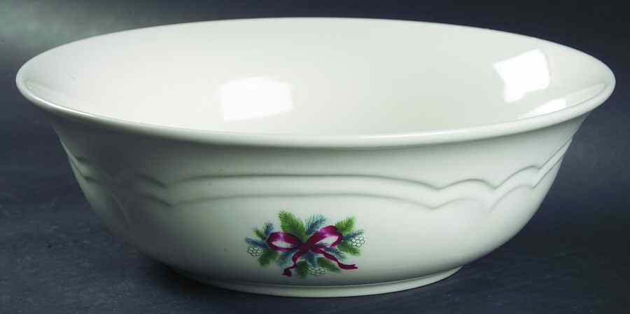 Red Ribbons 8" Round Vegetable Bowl by Pfaltzgraff-1