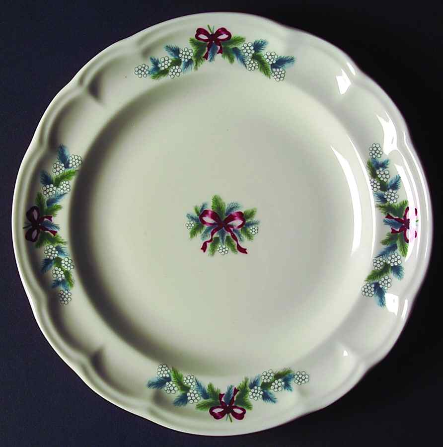 Red Ribbons Luncheon Plate by Pfaltzgraff-1