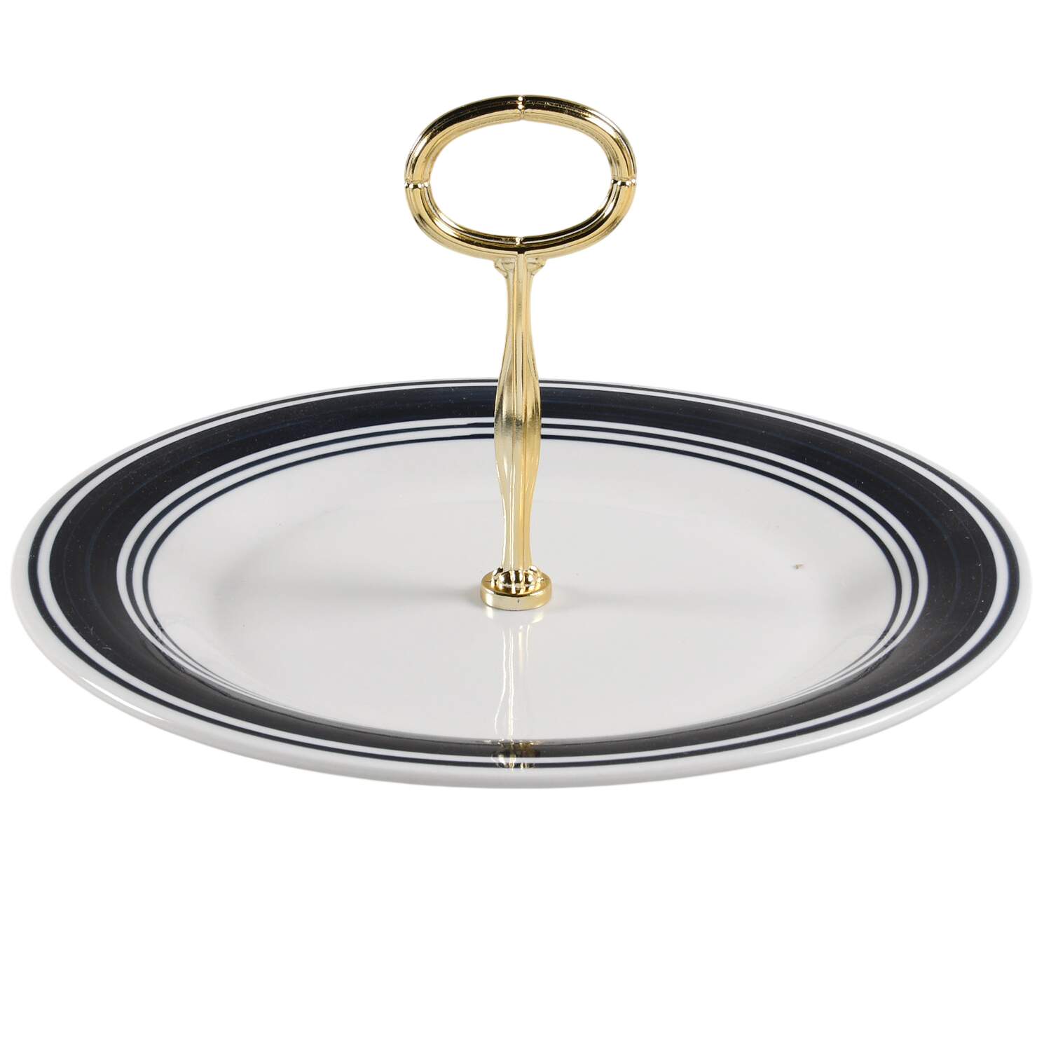 Riverstone Round Serving Plate with Center Handle (Dp) Hc by Pfaltzgraff-1