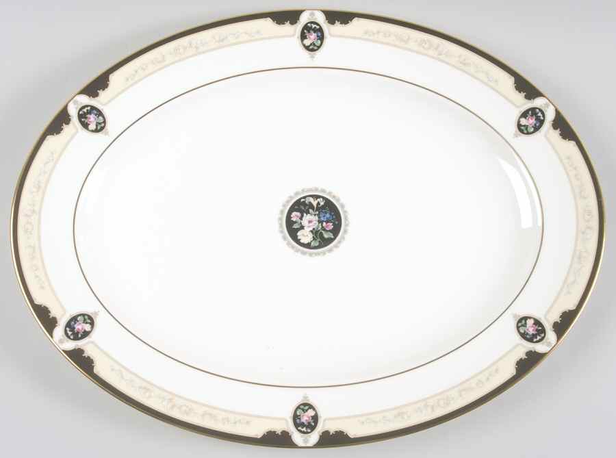 Royal Onyx 14" Oval Serving Platter by Pfaltzgraff-1