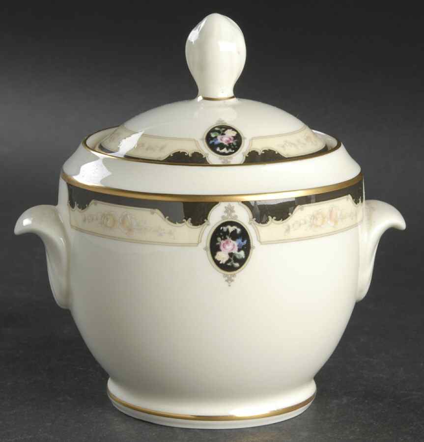 Royal Onyx Sugar Bowl & Lid by Pfaltzgraff-1