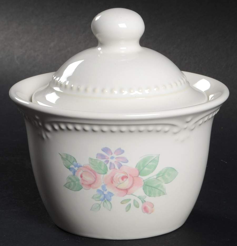 Rosalinda Sugar Bowl & Lid by Pfaltzgraff-1