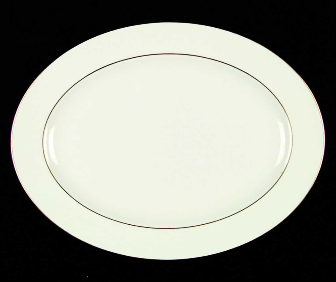 Royale Cream 14" Oval Serving Platter by Pfaltzgraff-1