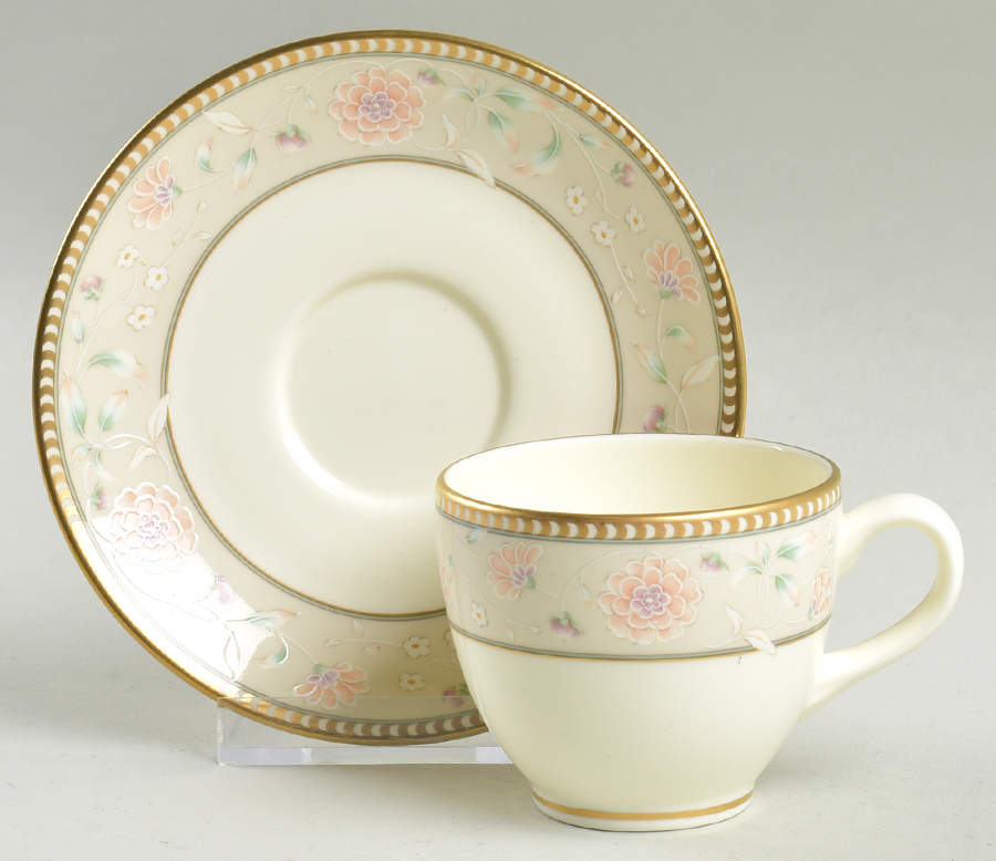 Saratoga Footed Demitasse Cup & Saucer Set by Pfaltzgraff-1