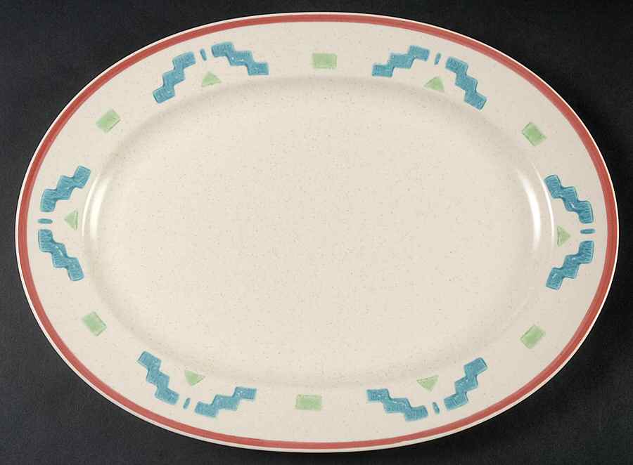 Saratoga 14" Oval Serving Platter by Pfaltzgraff-1