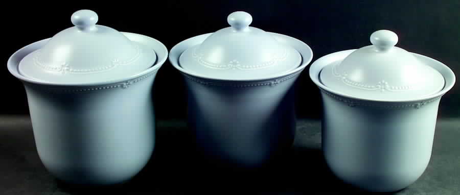 Sea Blue Pearls (3 Piece) Canister Set (Box Set) by Pfaltzgraff-1