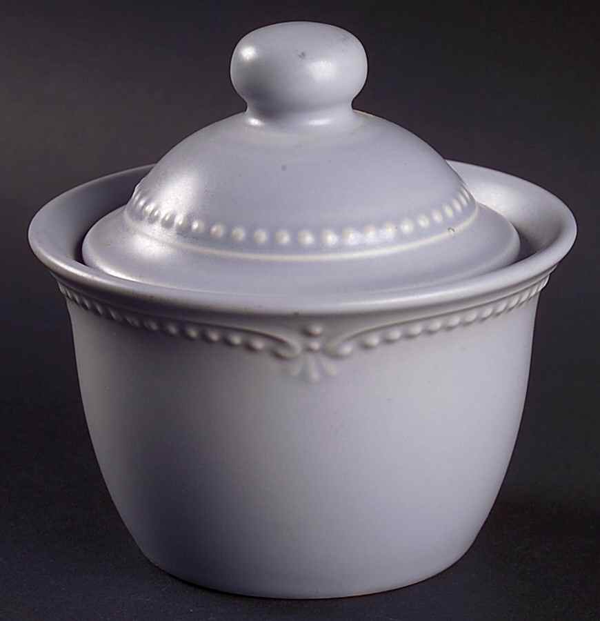 Sea Blue Pearls Sugar Bowl & Lid by Pfaltzgraff-1