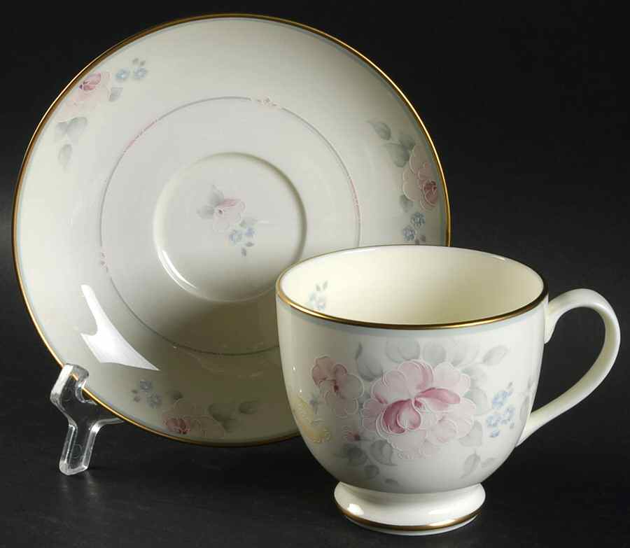 Secrets Footed Cup & Saucer Set by Pfaltzgraff-1