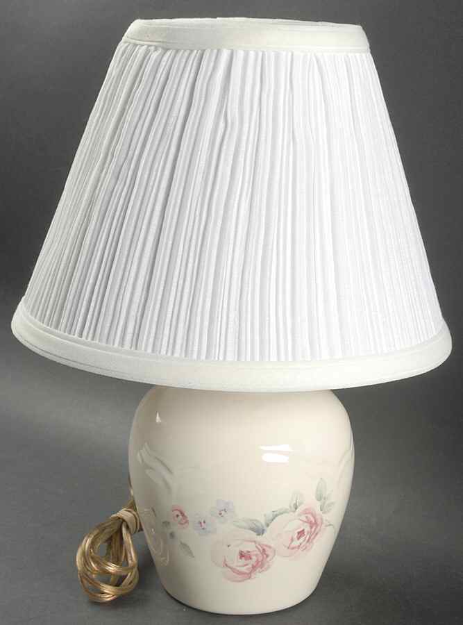 Secret Rose Ginger Jar Accent Lamp & Shade by Pfaltzgraff-1