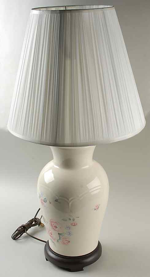 Secret Rose Electric Lamp & Shade by Pfaltzgraff-1