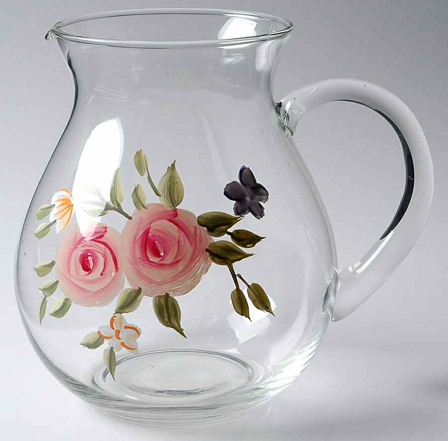 Secret Rose 64 Oz Glassware Pitcher by Pfaltzgraff-1