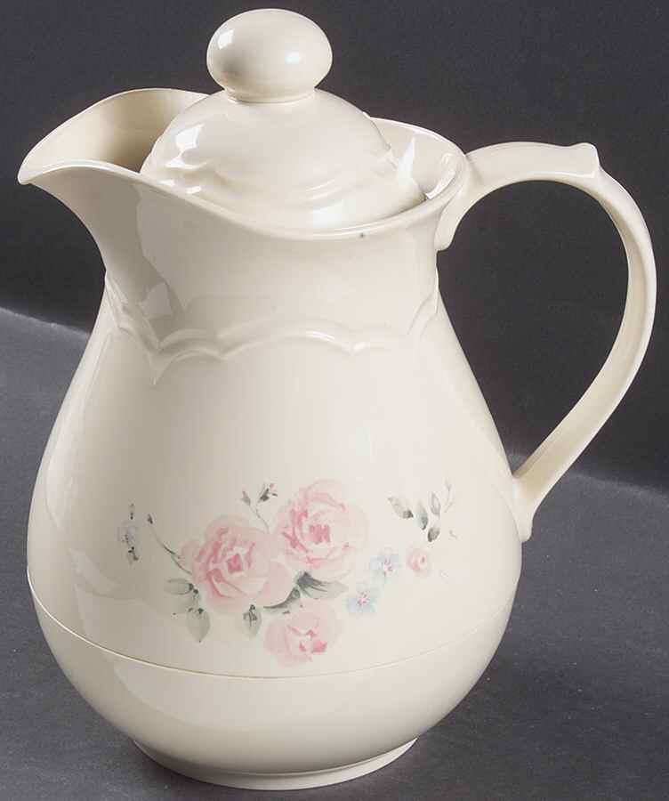 Secret Rose Plastic Thermos/Carafe & Lid by Pfaltzgraff-1