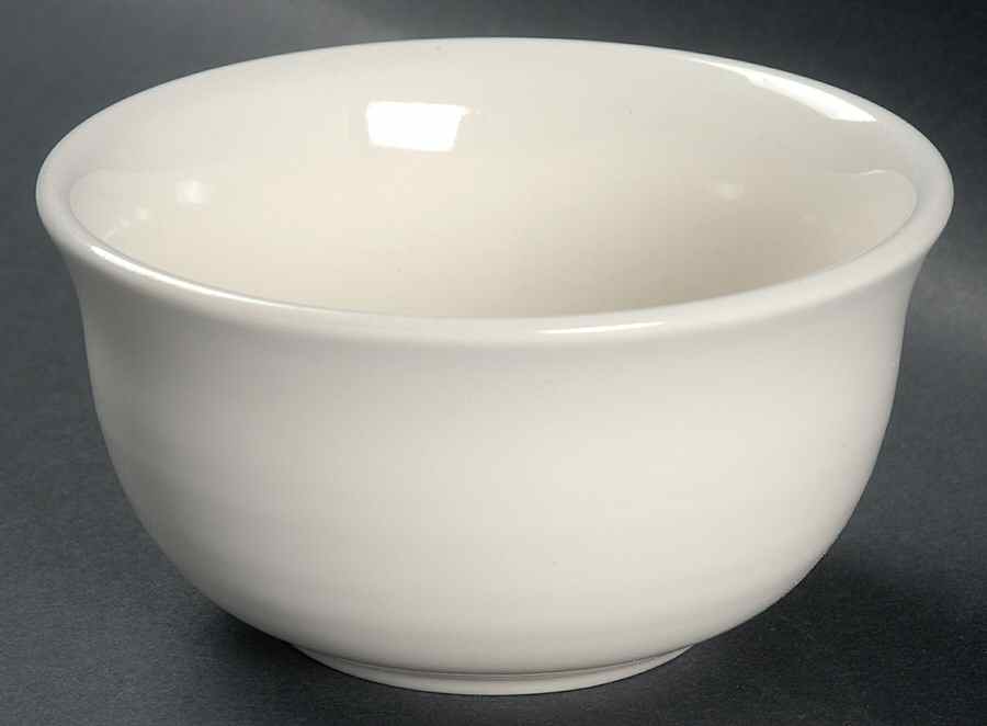 Simply White Circles Dessert Bowl by Pfaltzgraff-1