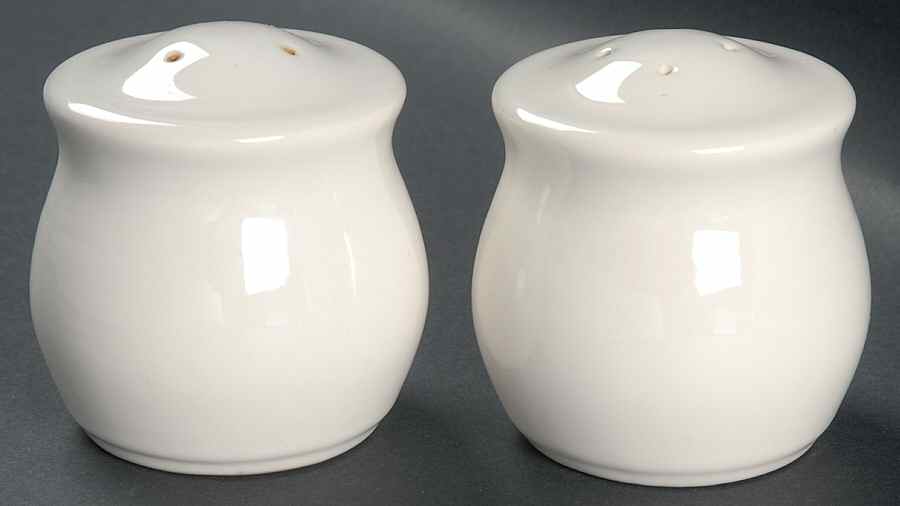 Simply White Circles Salt & Pepper Set by Pfaltzgraff-1