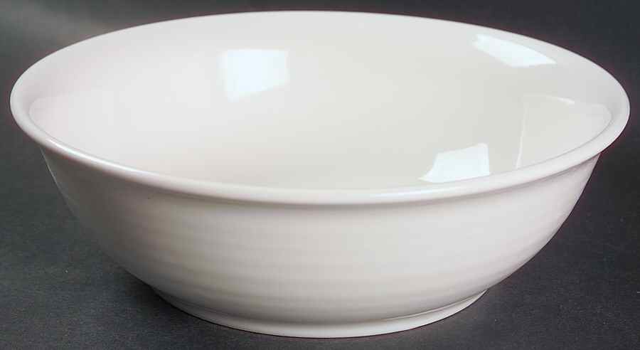 Simply White Circles 8" Round Vegetable Bowl by Pfaltzgraff-1