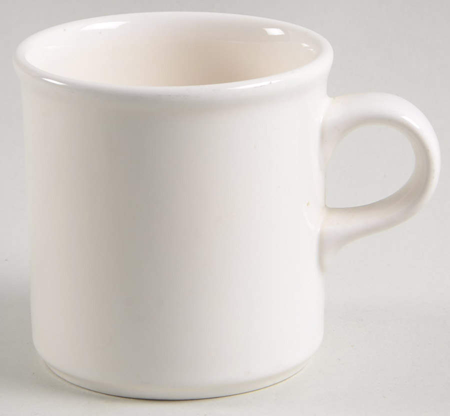 Simply White Shapes Flat Cup by Pfaltzgraff-1