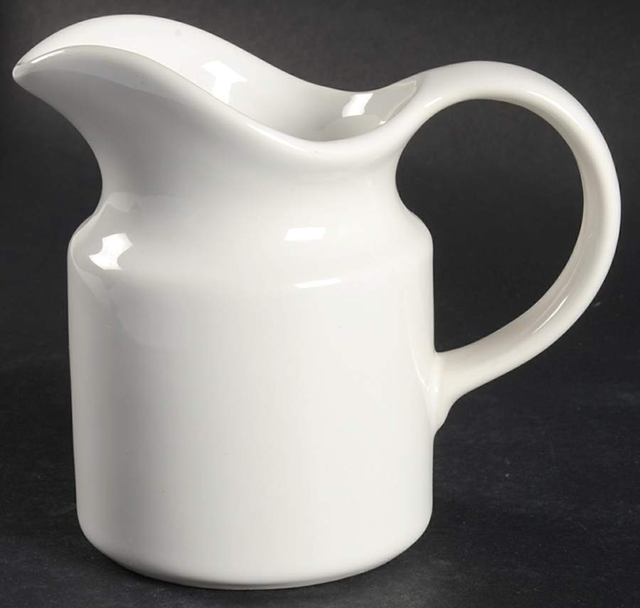 Simply White Shapes Creamer by Pfaltzgraff-1