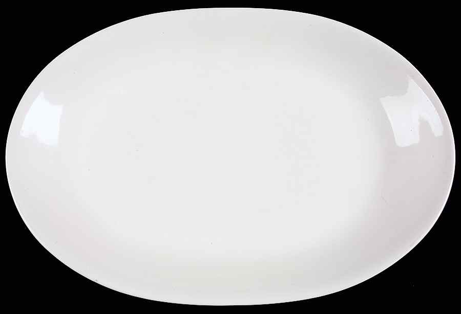 Simply White Shapes 15" Oval Serving Platter by Pfaltzgraff-1