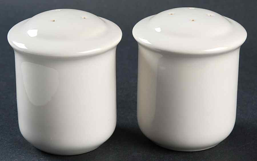 Simply White Shapes Salt & Pepper Set by Pfaltzgraff-1