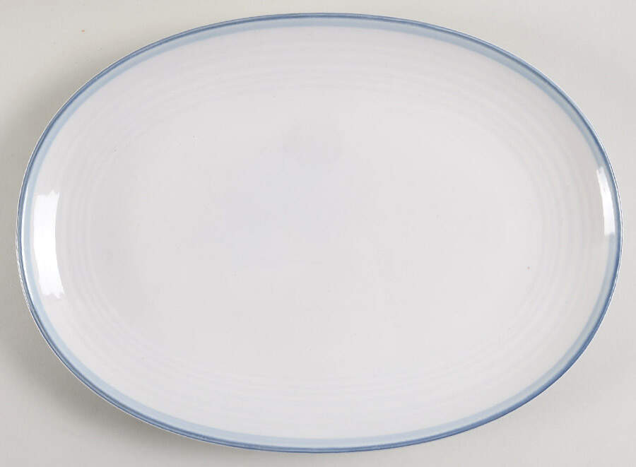 Sky 14" Oval Serving Platter by Pfaltzgraff-1