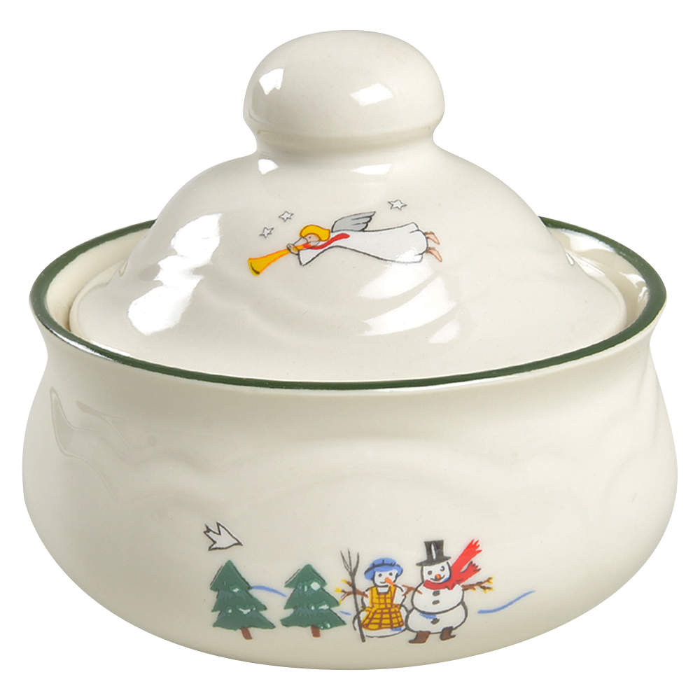 Snow Village Sugar Bowl & Lid by Pfaltzgraff-1