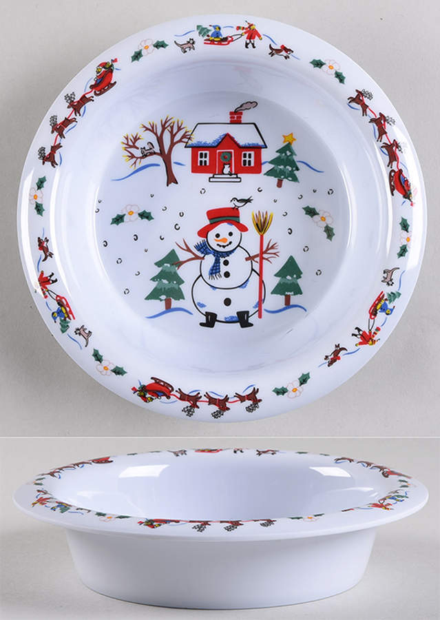 Snow Village Melmac/Melamine Child's Bowl by Pfaltzgraff-1