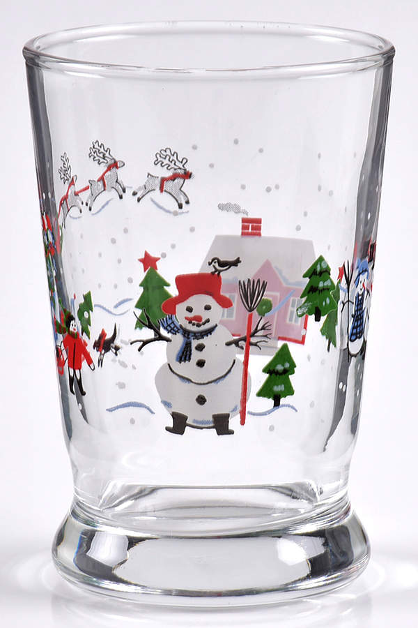 Snow Village 6 Oz Glassware Juice by Pfaltzgraff-1