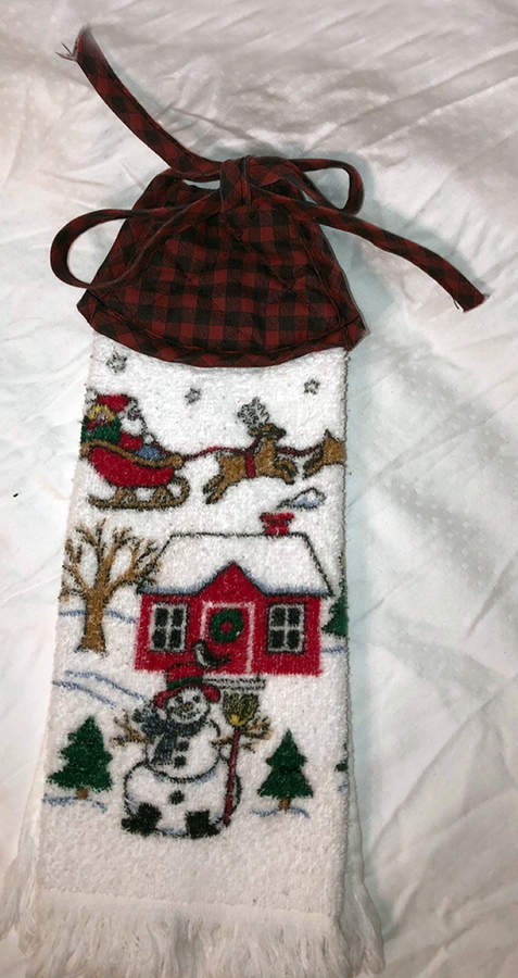 Snow Village Cloth Tie Towel by Pfaltzgraff-1