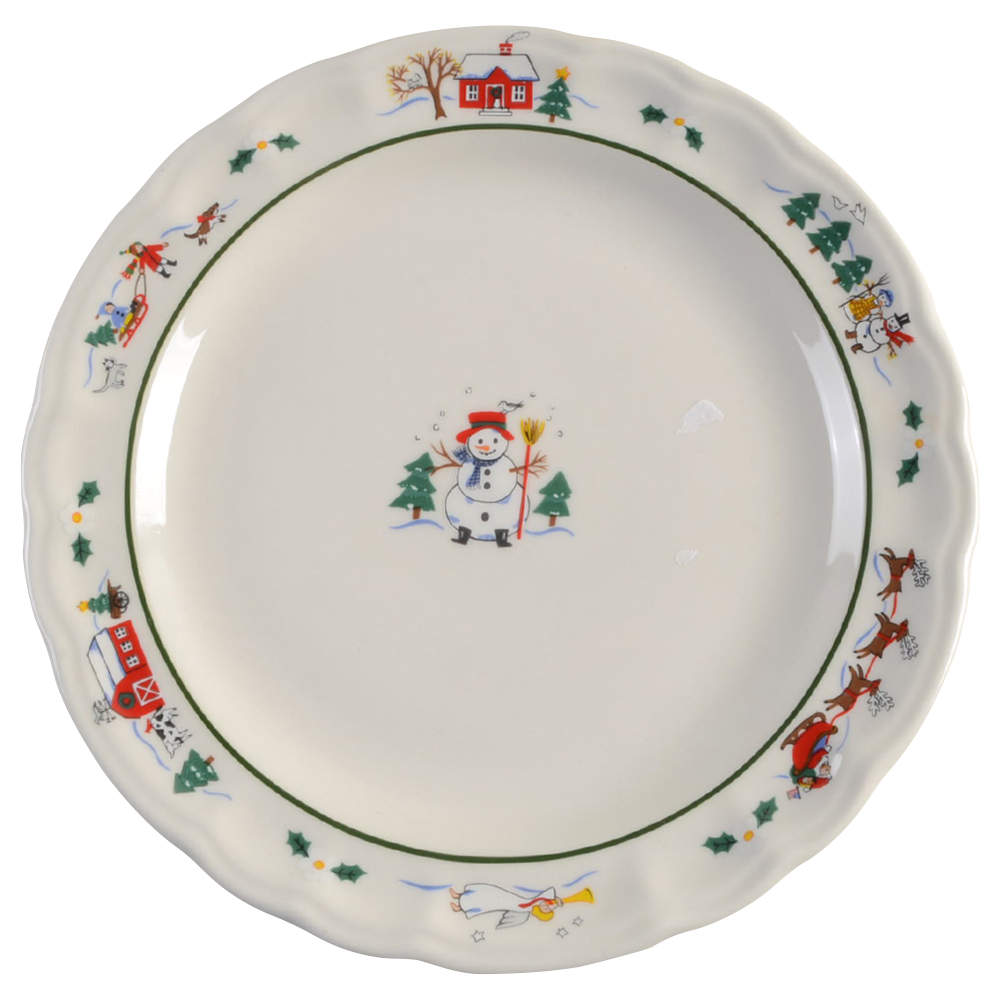 Snow Village Dinner Plate by Pfaltzgraff-1
