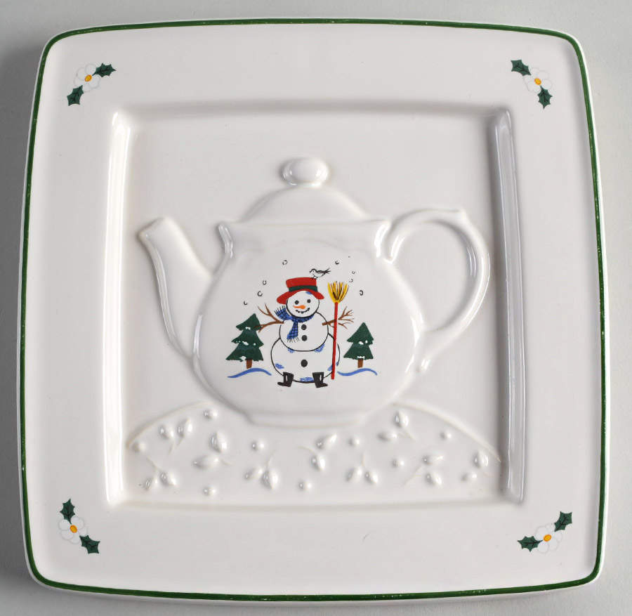 Snow Village Embossed Square Trivet by Pfaltzgraff-1