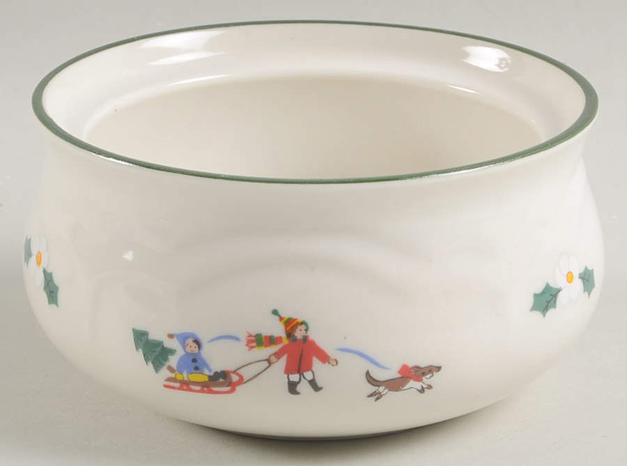 Snow Village Sugar Bowl No Lid by Pfaltzgraff-1