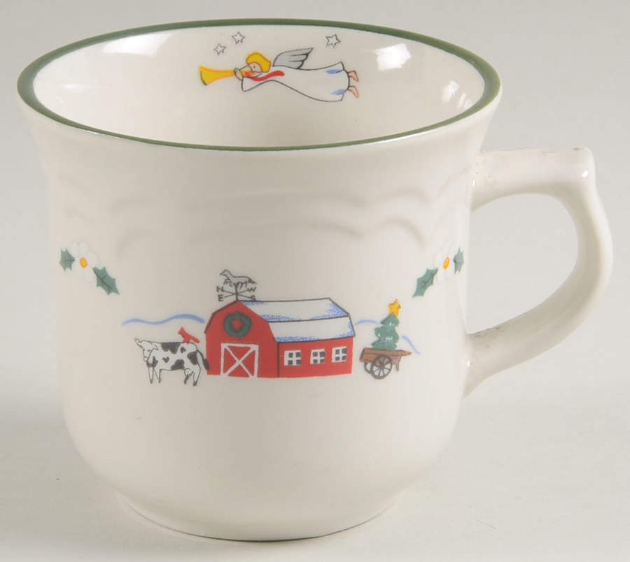 Snow Village Flat Cup by Pfaltzgraff-1