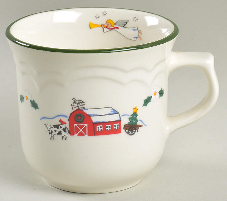 Snow Village Flat Cup by Pfaltzgraff-1